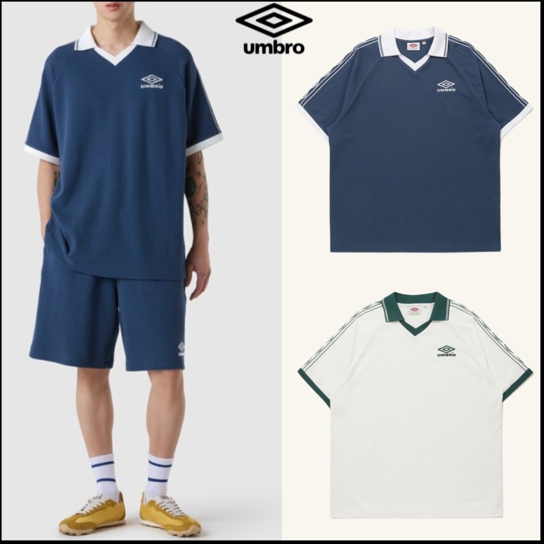 韓国*UMBRO■[DAY6] HBL BLOKE OG Waffle Short Sleeve
