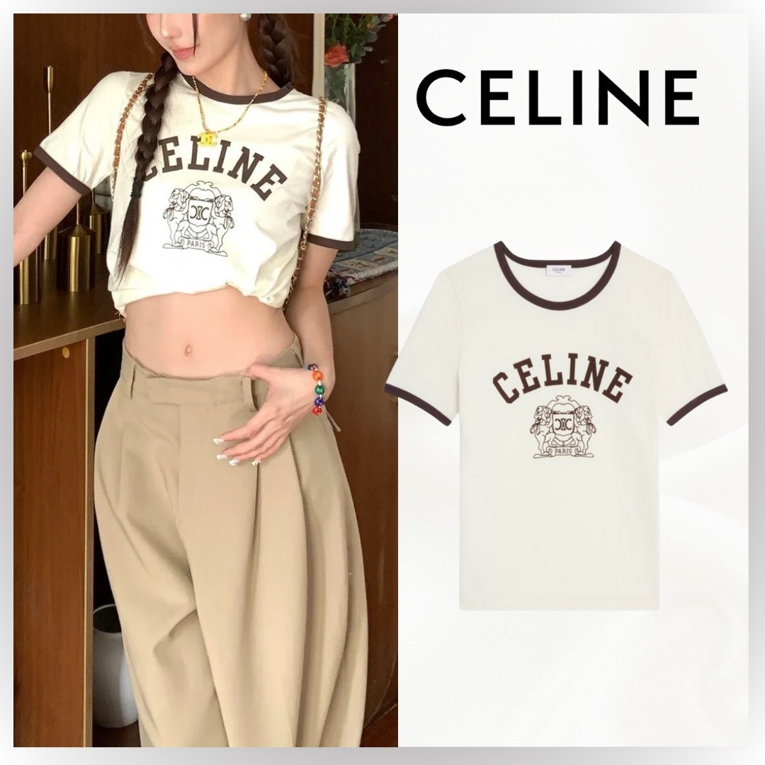 【CELINE】CELINE BLASON 70'S T-SHIRT IN COTTON JERSEY
