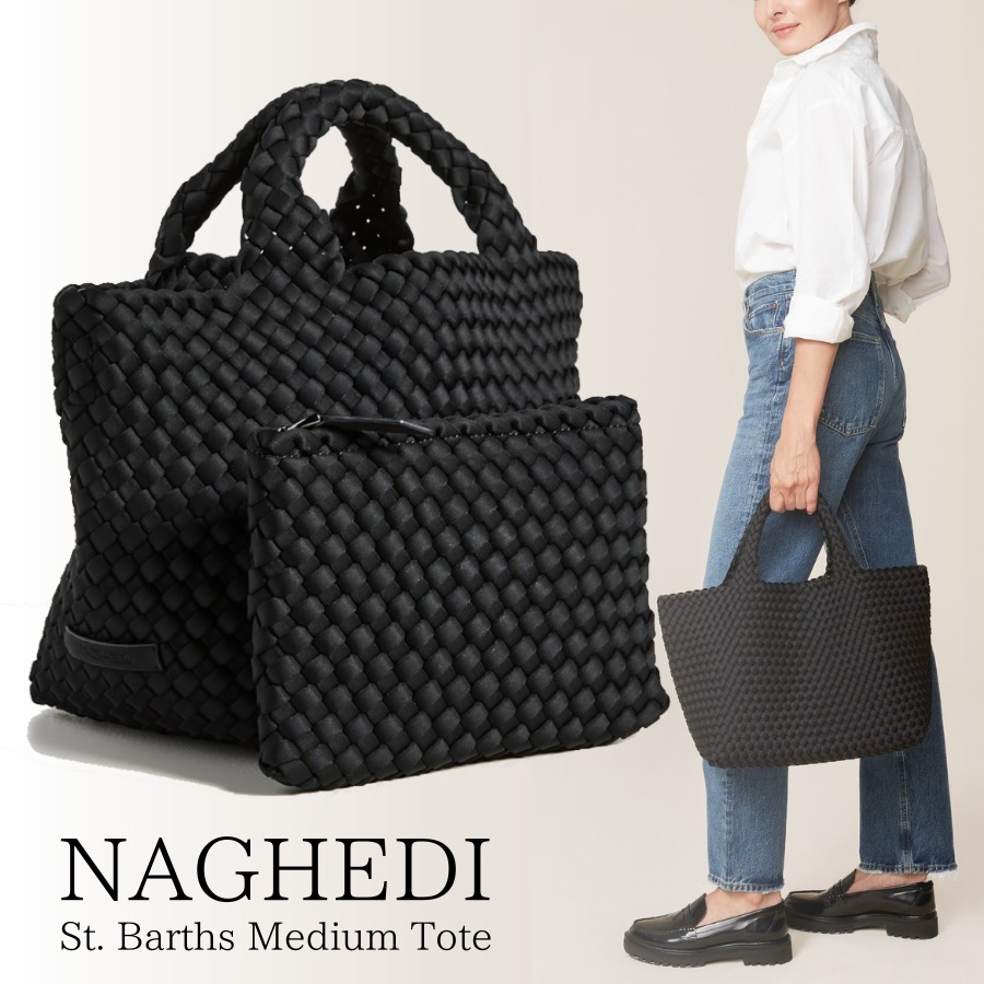 【Naghedi】セント・バース スモールトートバッグ ブラック 黒