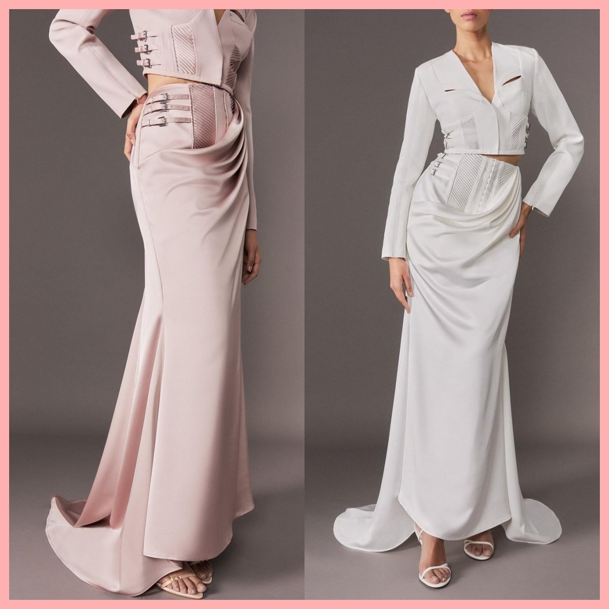 日本未入荷★Karen Millen サテンドレープマキシスカート
