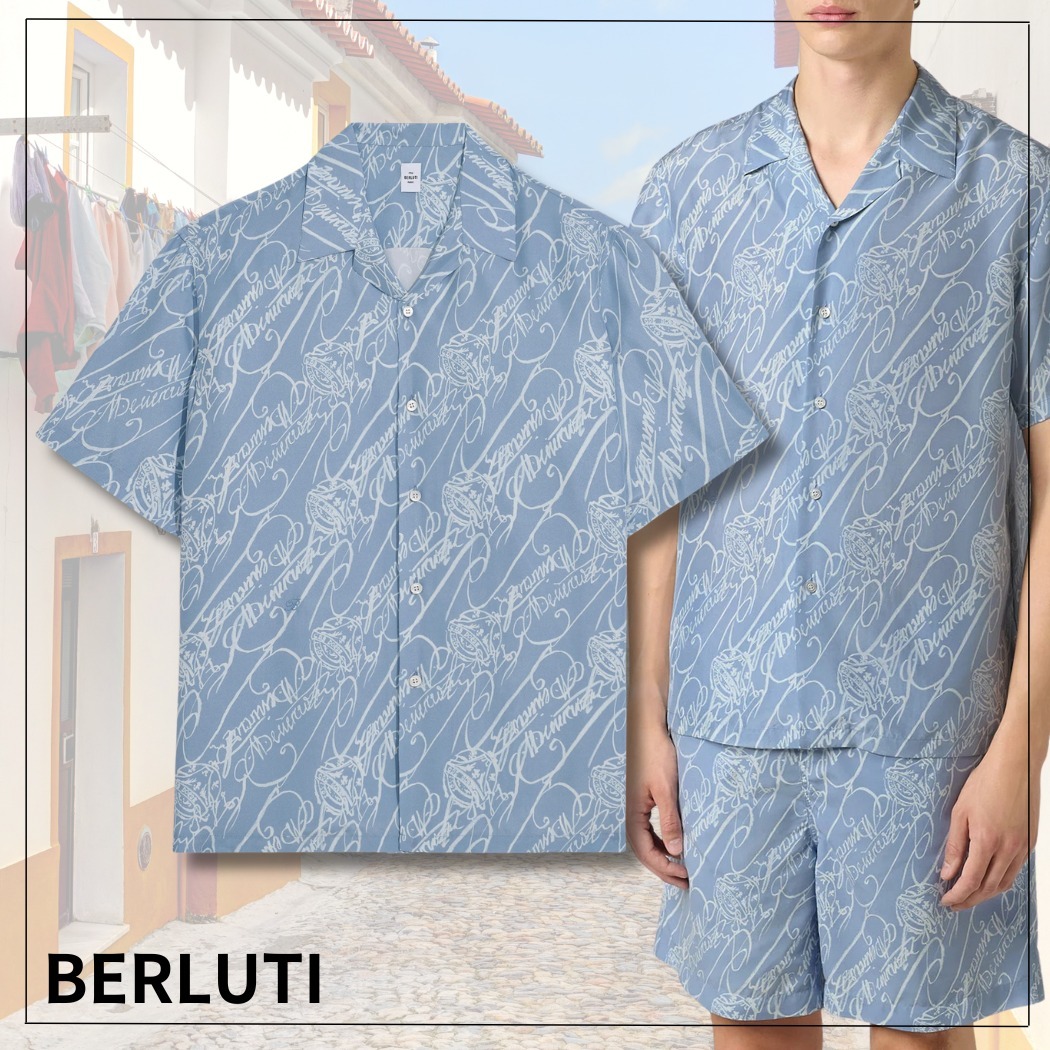 【国内発送・関税込】BERLUTI マルブフ スクリット 半袖シャツ