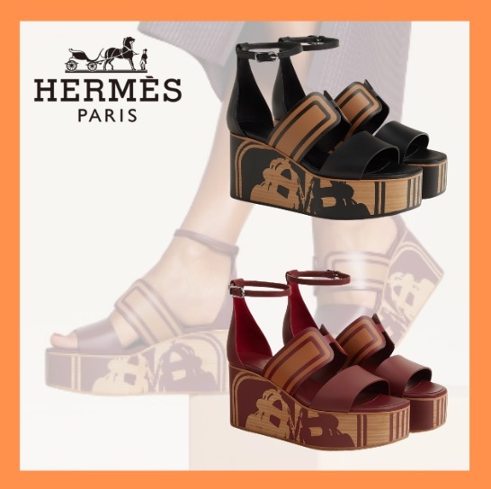 ヒールデザインが個性的♪【HERMES】Kalis35 サンダル