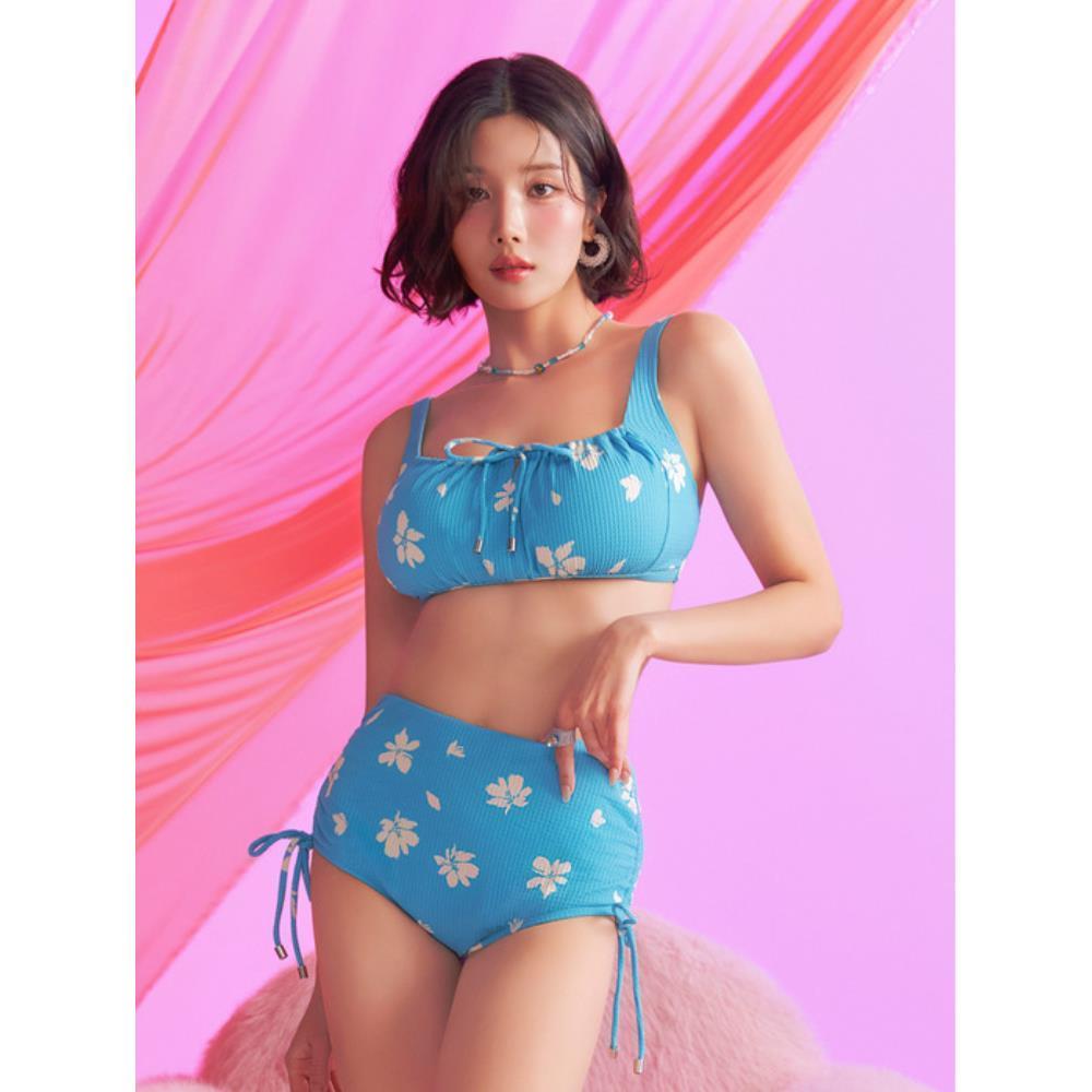 ◆CORALIQUE◆ Flower Ribbon Bikini Blue