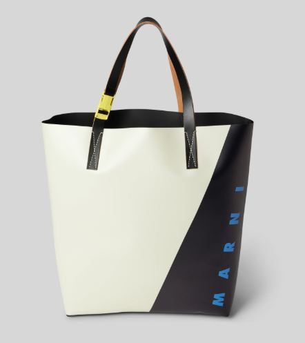 【MARNI】カラーブロック レザールック トートバッグ