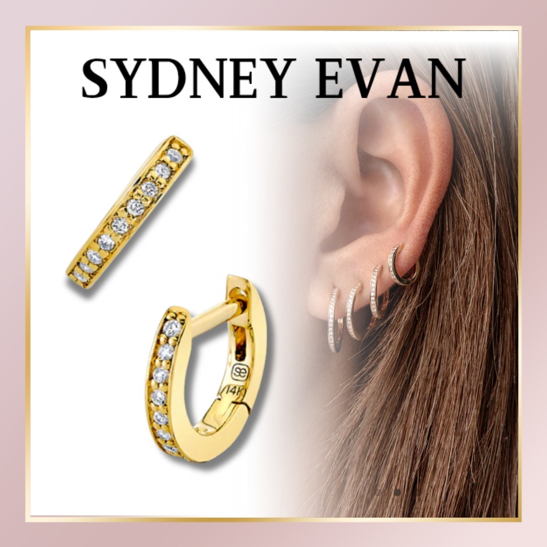 シングルピアス【SYDNEY EVAN】ゴールド＆ダイヤモンド 6mm