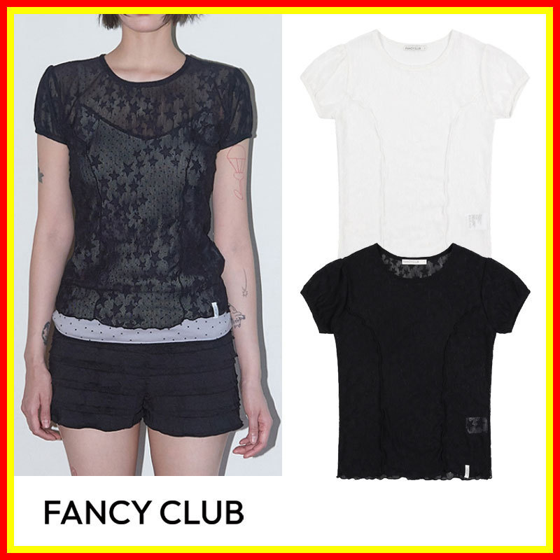 [FANCY CLUB] WAVE PUFF LACE TEE /追跡付