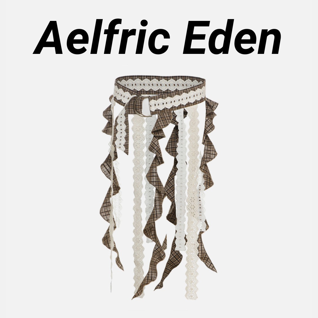 ◆Aelfric Eden◆レース チェック ベルト 送料込