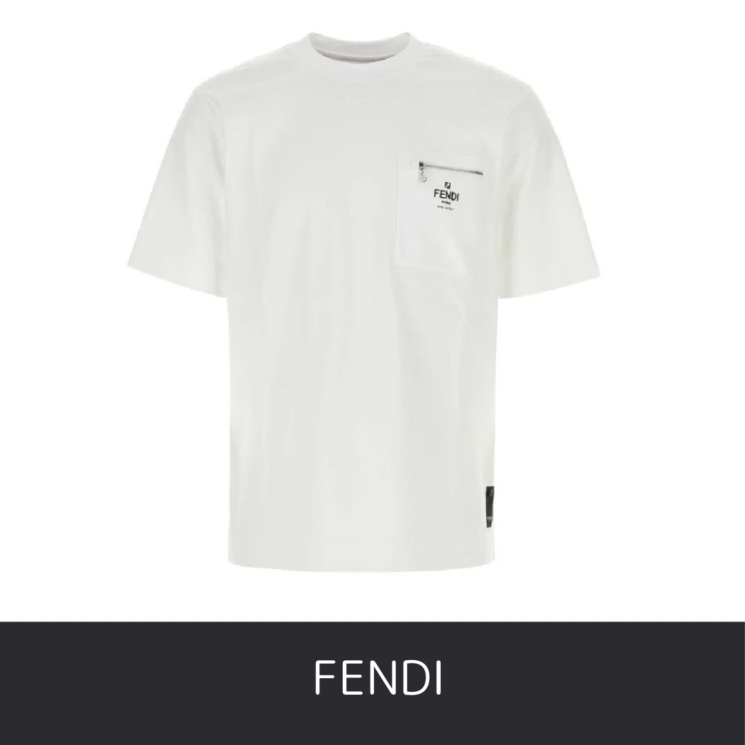 Fendi フェンディ ロゴ プリント クルーネック Tシャツ