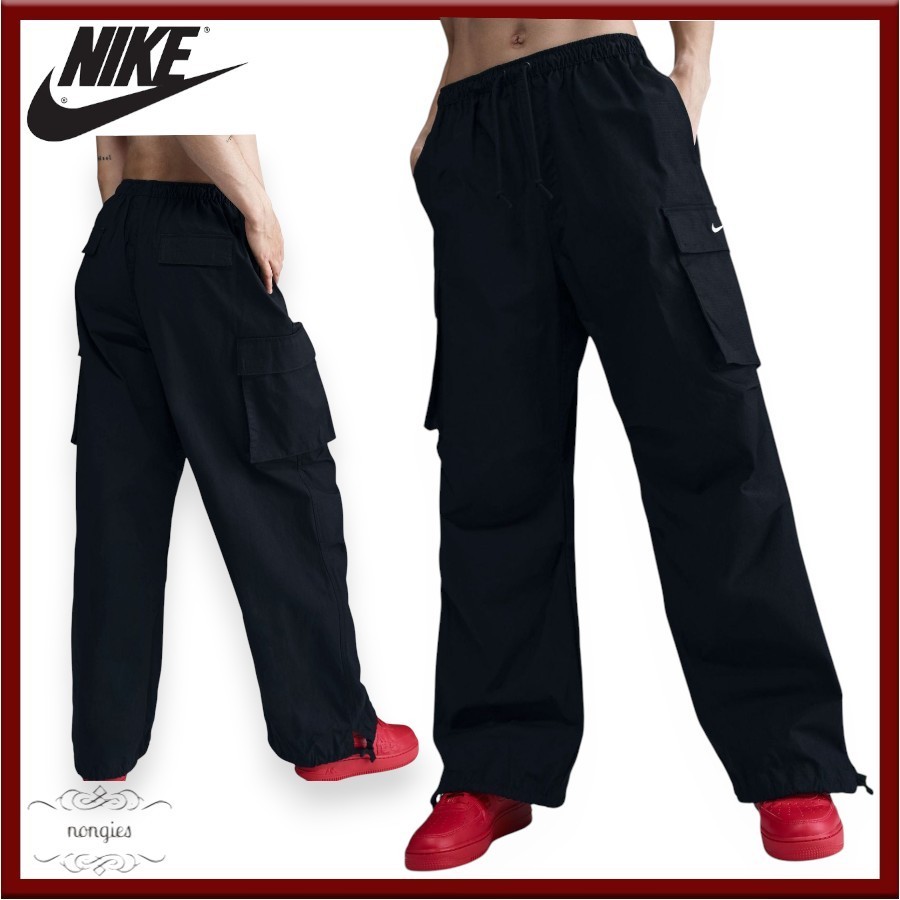 人気★NIKE★カーゴパンツ Swoosh ロゴ入り ドローコード