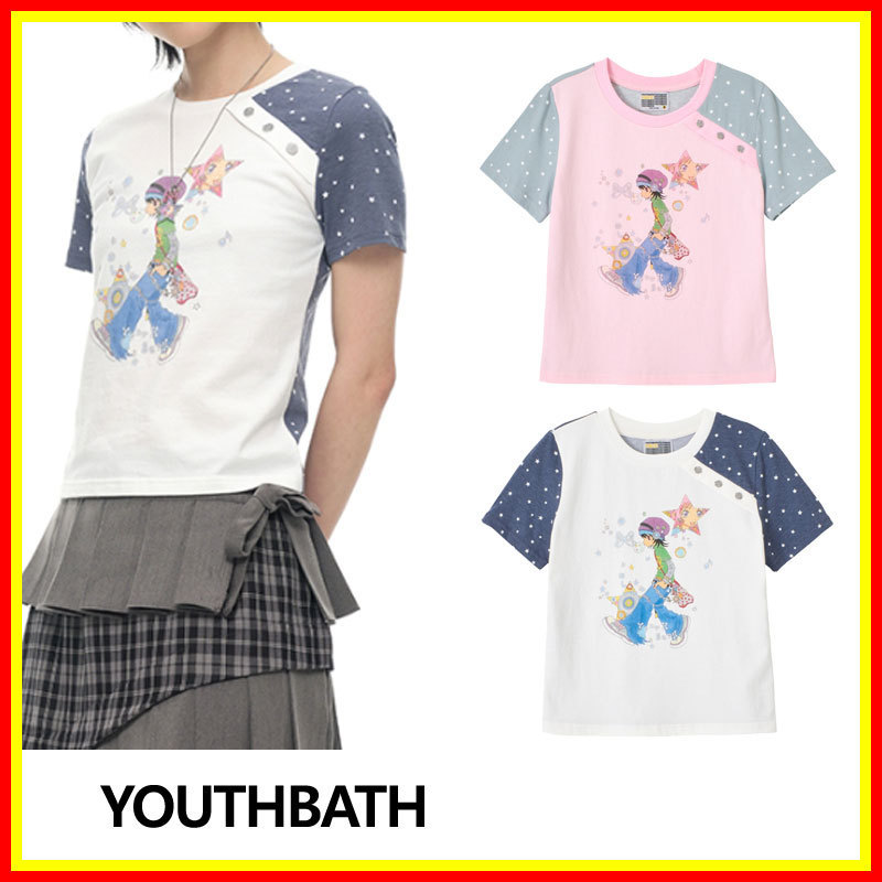 [YOUTHBATH] YB x Oliwa Star Sleeve Button Top /追跡付