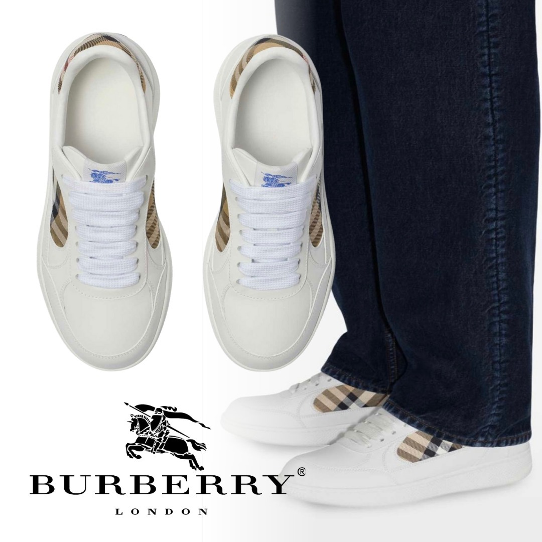 ★BURBERRY[バーバリー] レースアップ チェック柄 スニーカー★