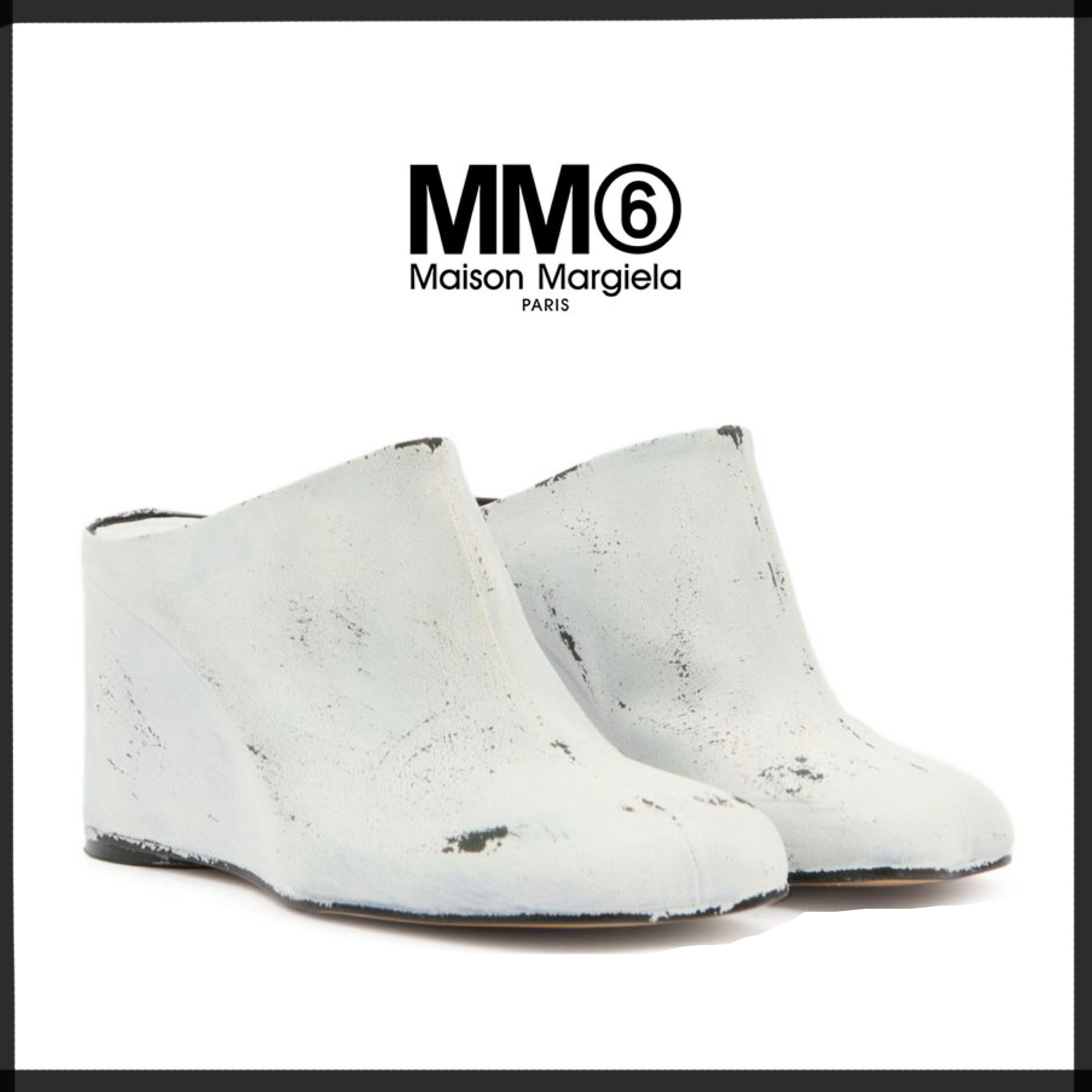 VIP価格！【MM6 MAISON MARGIELA】ヒール付きレザーミュール