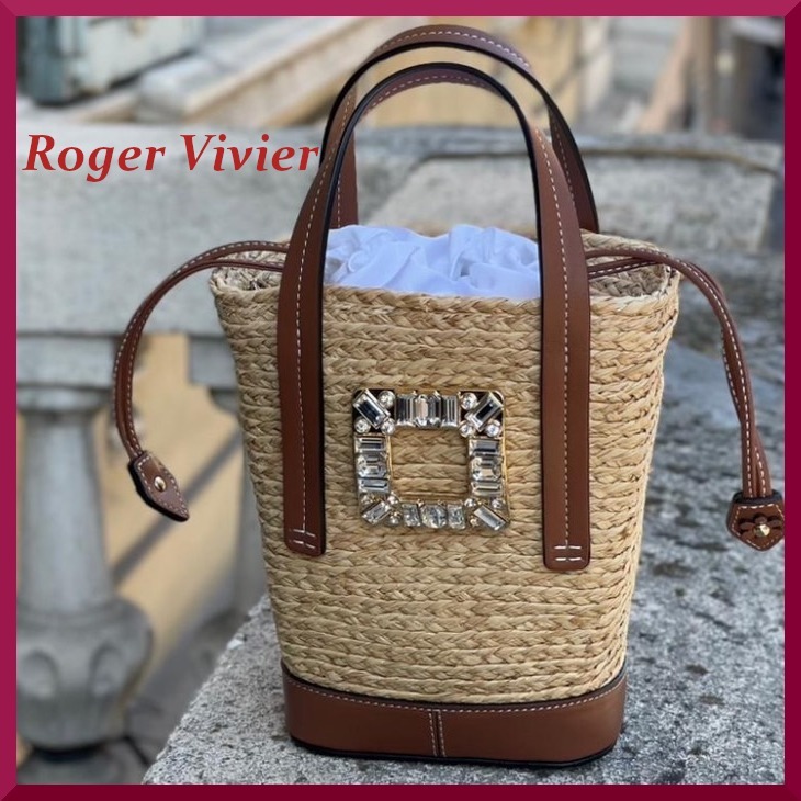 Roger Vivier ヴィヴ スケート ラフィア 2way バケットバッグ