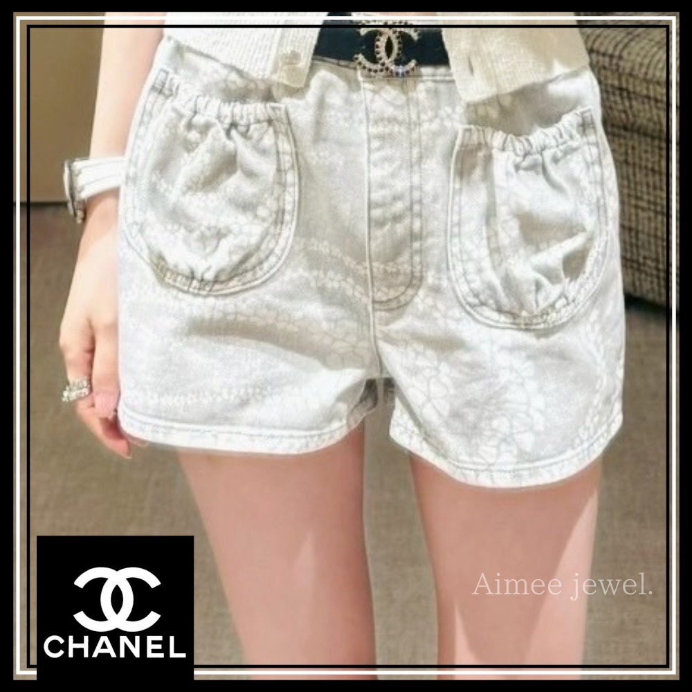 ＊夏に映えるカラー＊【CHANEL】シャネル デニムショートパンツ