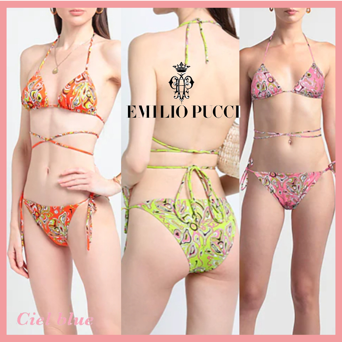 ♡送料関税込♡EMILIO PUCCI 水着（ビキニ） 3色