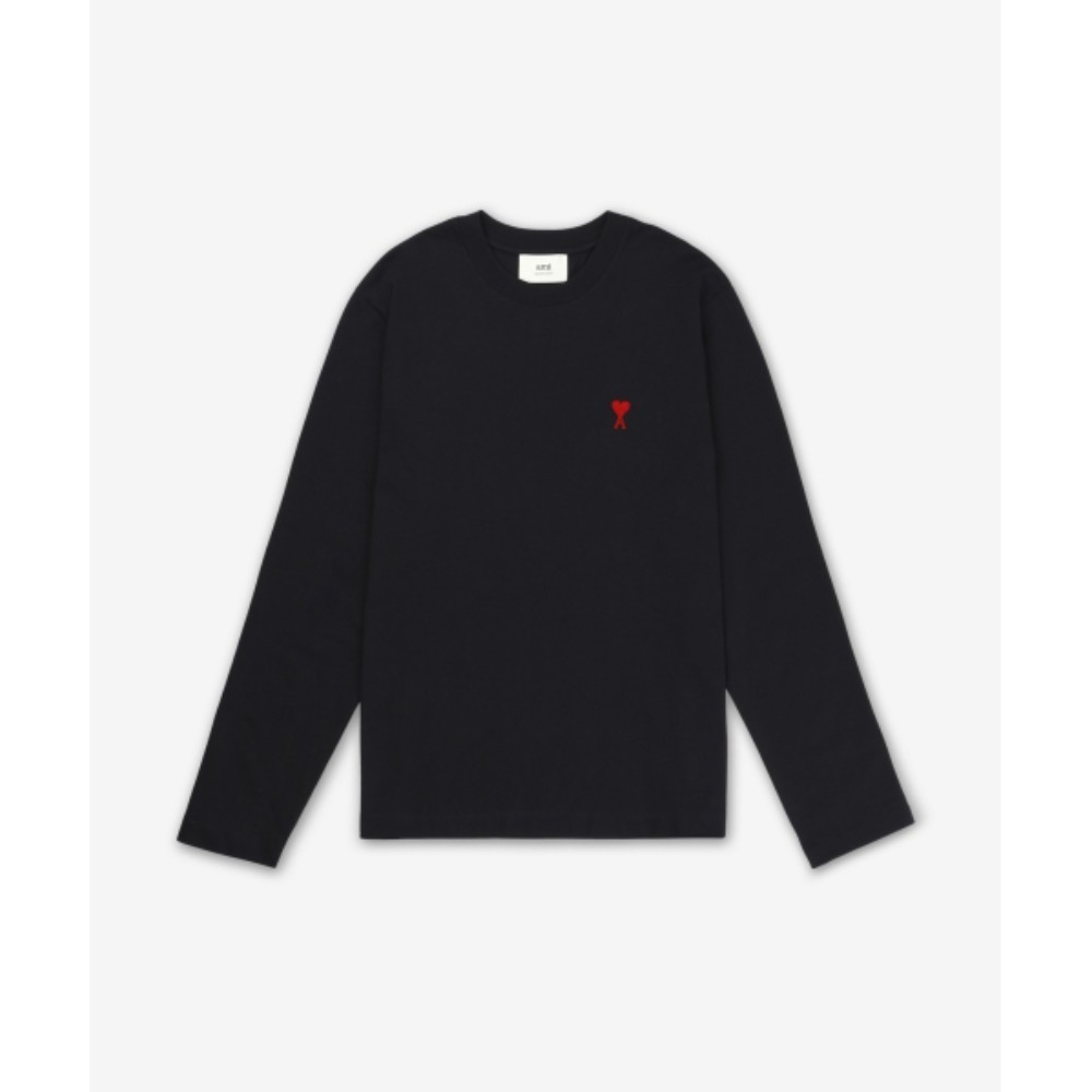 Tシャツ・カットソー AMI PARIS Red Heart Logo T-Shirt Black BFUTS235724001 BFUTS2