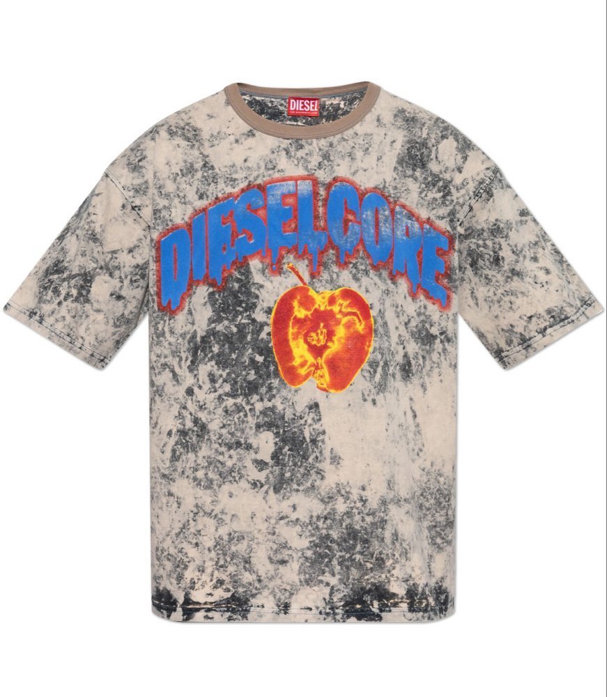 DIESEL TボックスR9ロゴプリントクルーネッ【関税込】