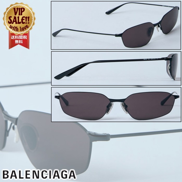 【BALENCIAGA】 インヴィス・オーバル サングラス ブラック