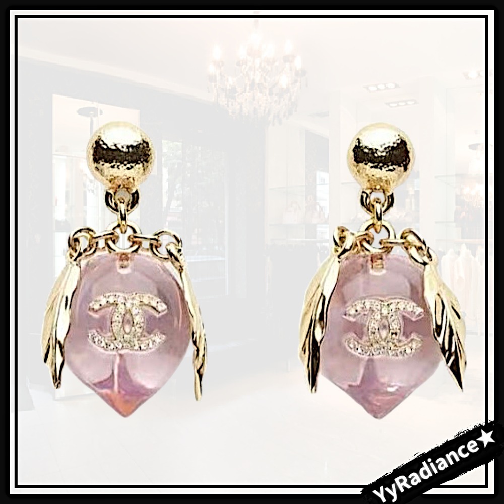 【ピンクモチーフが可愛らしさUP♡】CHANEL ピアス
