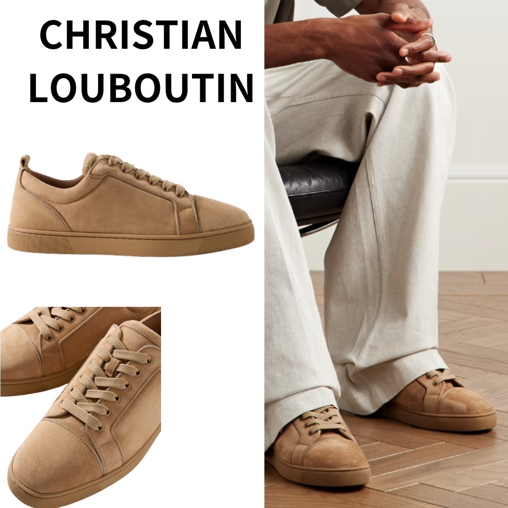 CHRISTIAN LOUBOUTIN / スエード スニーカー グログラントリム