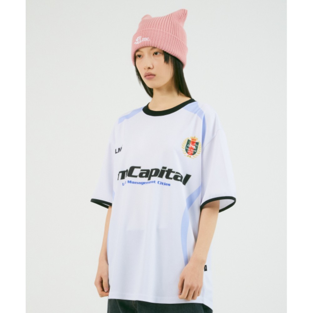 Tシャツ・カットソー LMC CAPITAL SOCCER JERSEY TEE white 0LM24STS117WHT