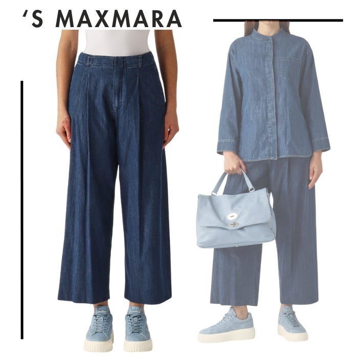 'S MAX MARA●SOPHIE バレルレッグ ワイドデニムパンツ