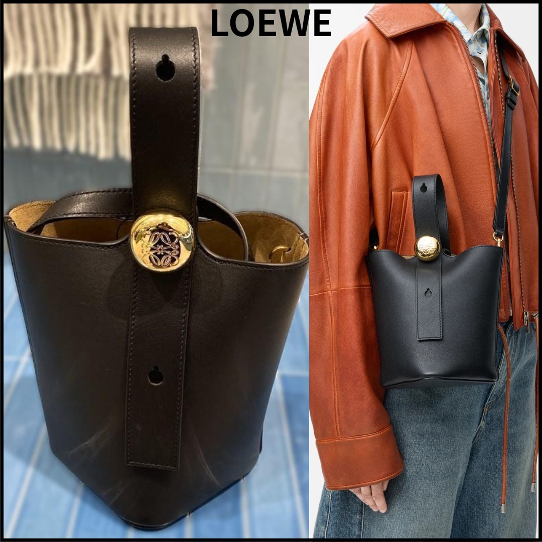 【早い者勝ち】LOEWE ペブル バケットバッグ ミニ AANBBBMX01