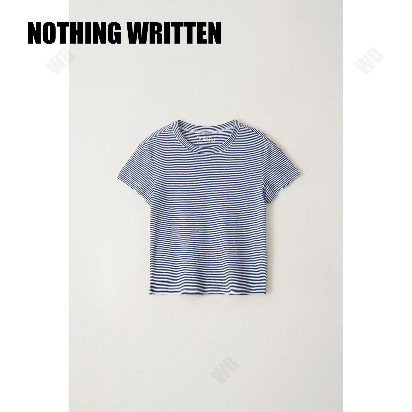 [NOTHING WRITTEN] 90's stripe t-shirt (Blue) ☆送料込☆