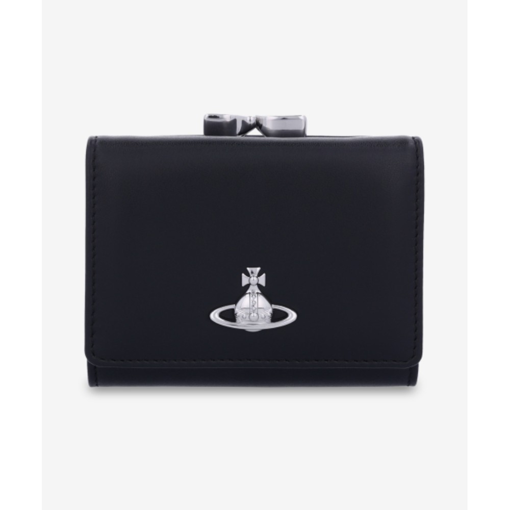 折りたたみ財布 Vivienne Westwood Small Frame Wallet Black 5115002MWL008KN40