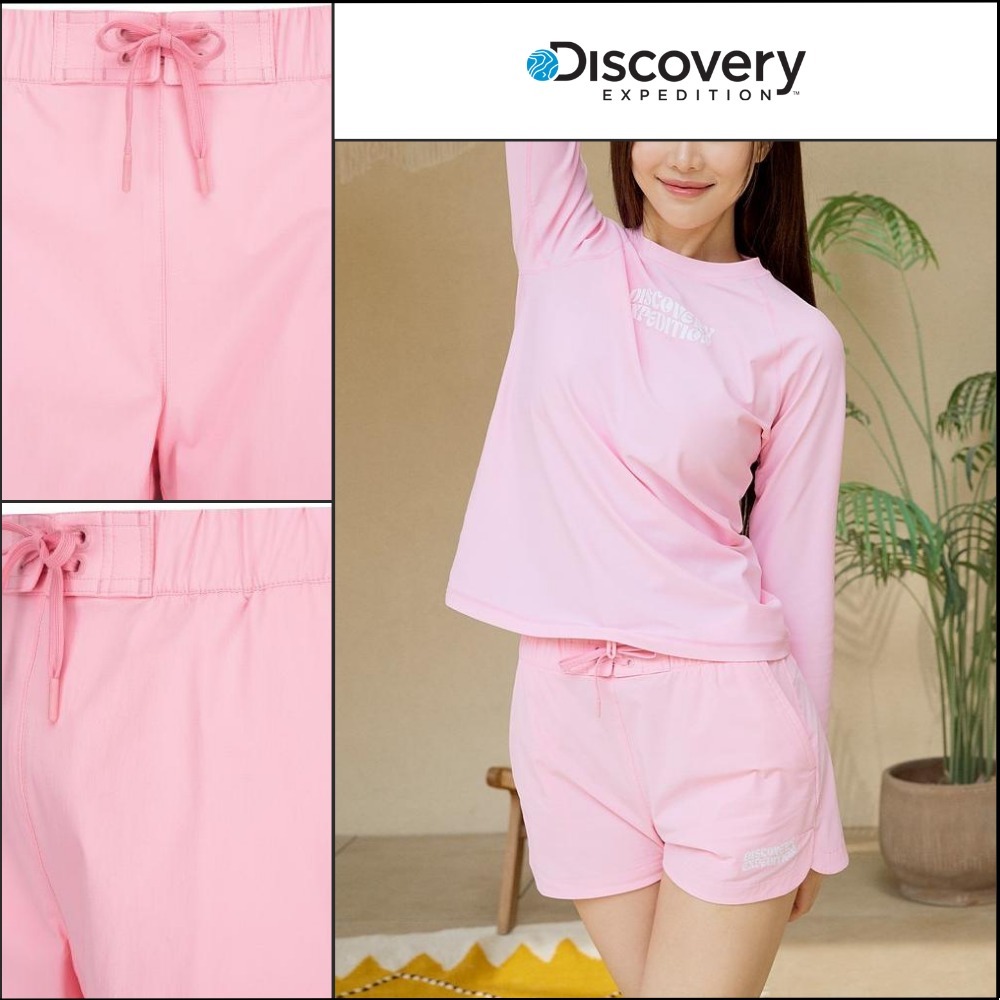 【Discovery】Freshvent Band-Type Board Shorts Dark Pink