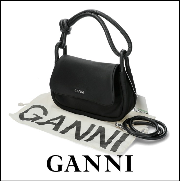 ★送料関税込★Ganni ノットフラップ オーバー ショルダーバッグ