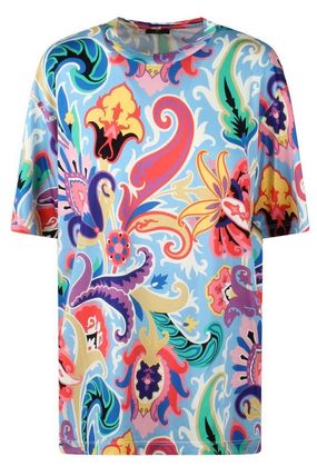 極美品】ETRO エトロ フラワープリント シルクコットンシャツ