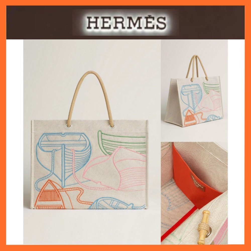 高級感と遊び心を融合【HERMES】thalassa ビーチバッグ トート