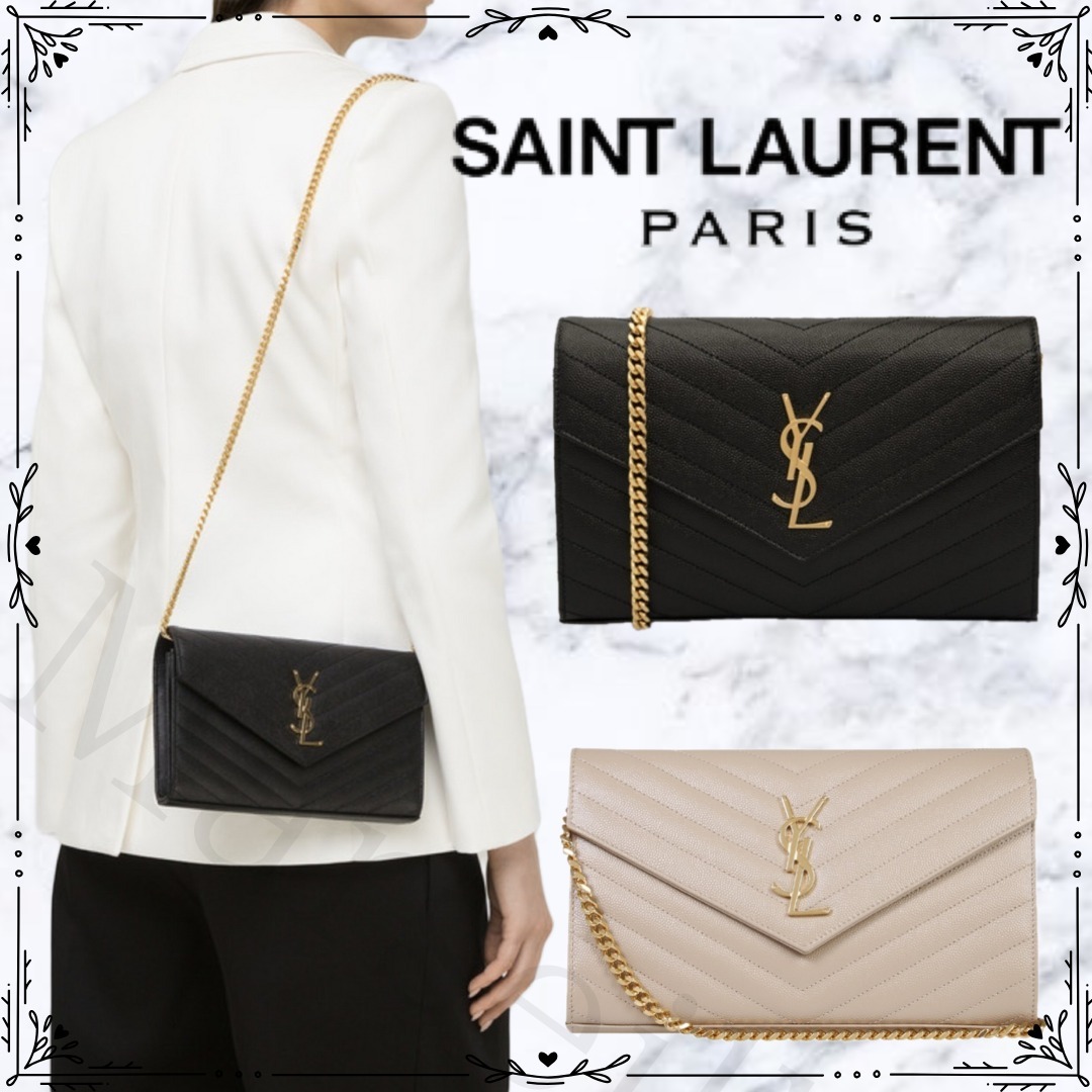 【SAINT LAURENT】モノグラム チェーン ウォレット 377828BOW01