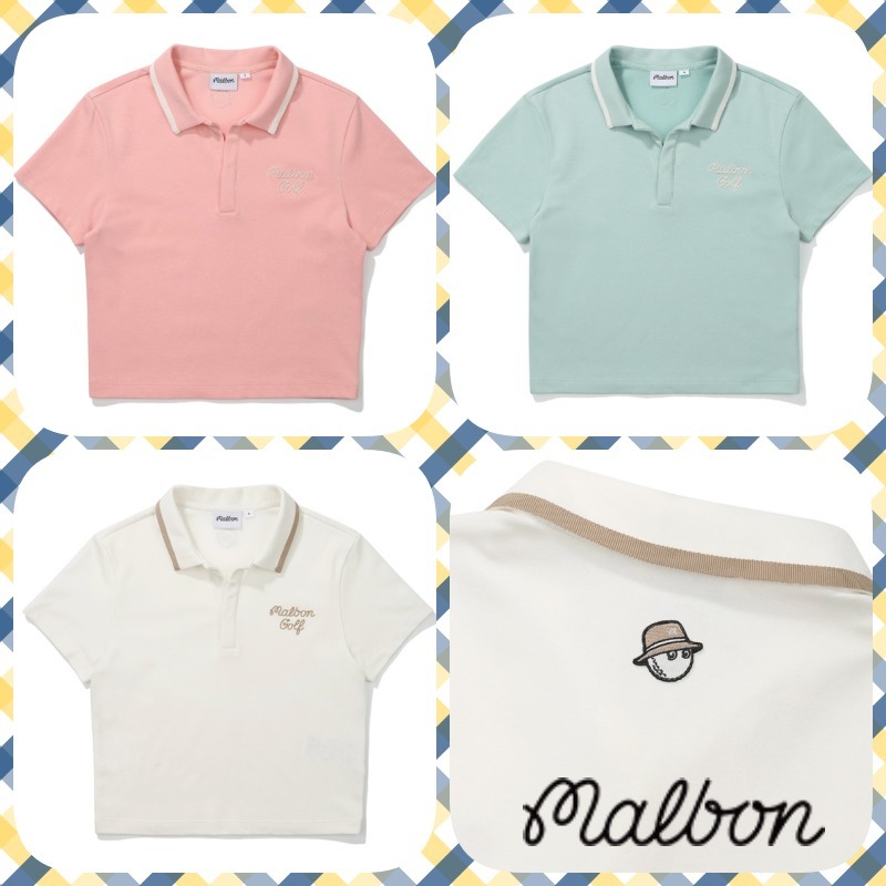 【Malbon】ゴルフウェア/送料関税込み ★ Cropped Polo T-shirts