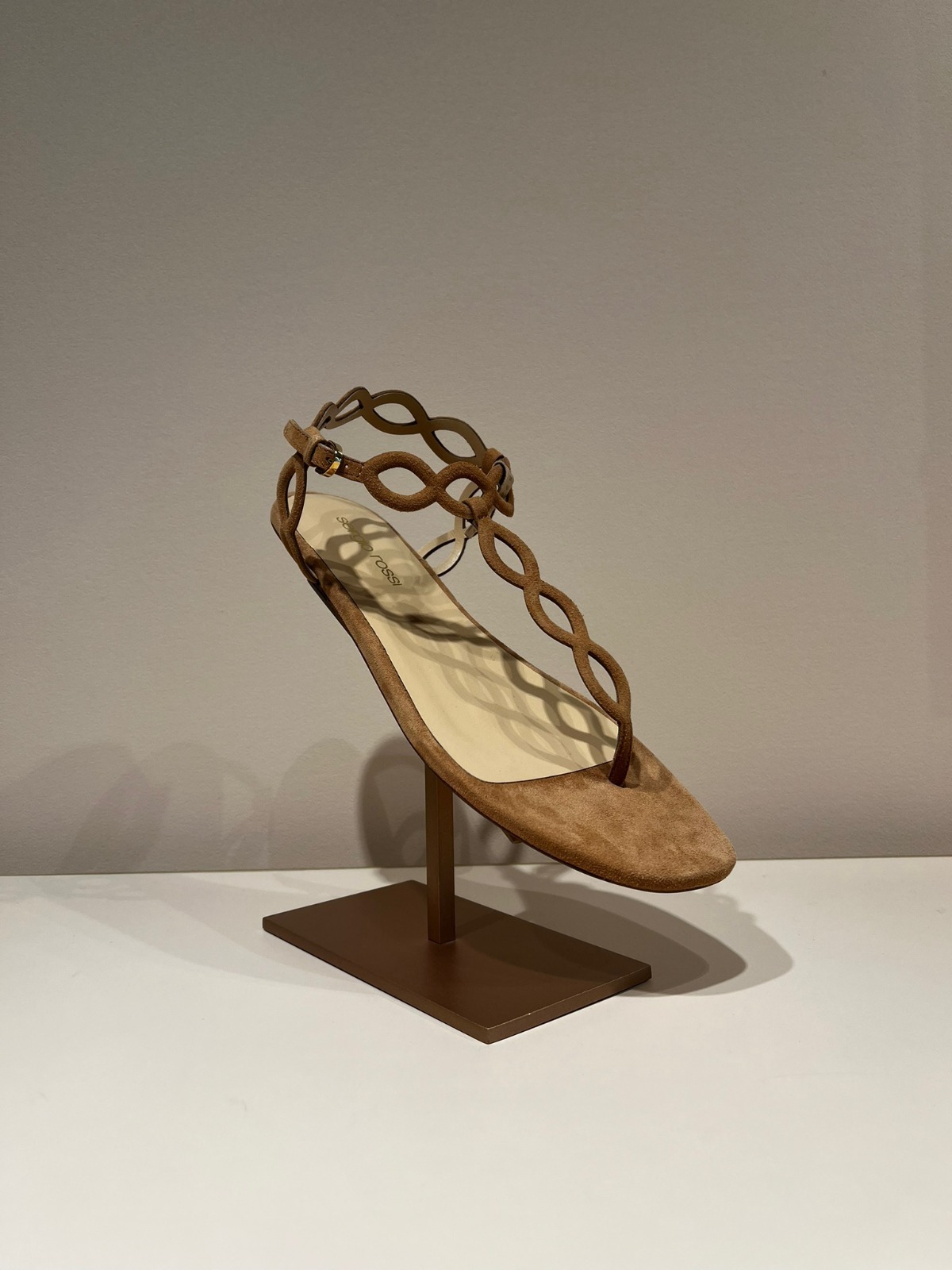 サンダル・ミュール Sergio Rossi Mermaid Sandal Flat  Tan 10mm