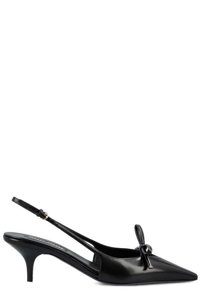 MIU MIU リボンディテールスリングバックパンプス