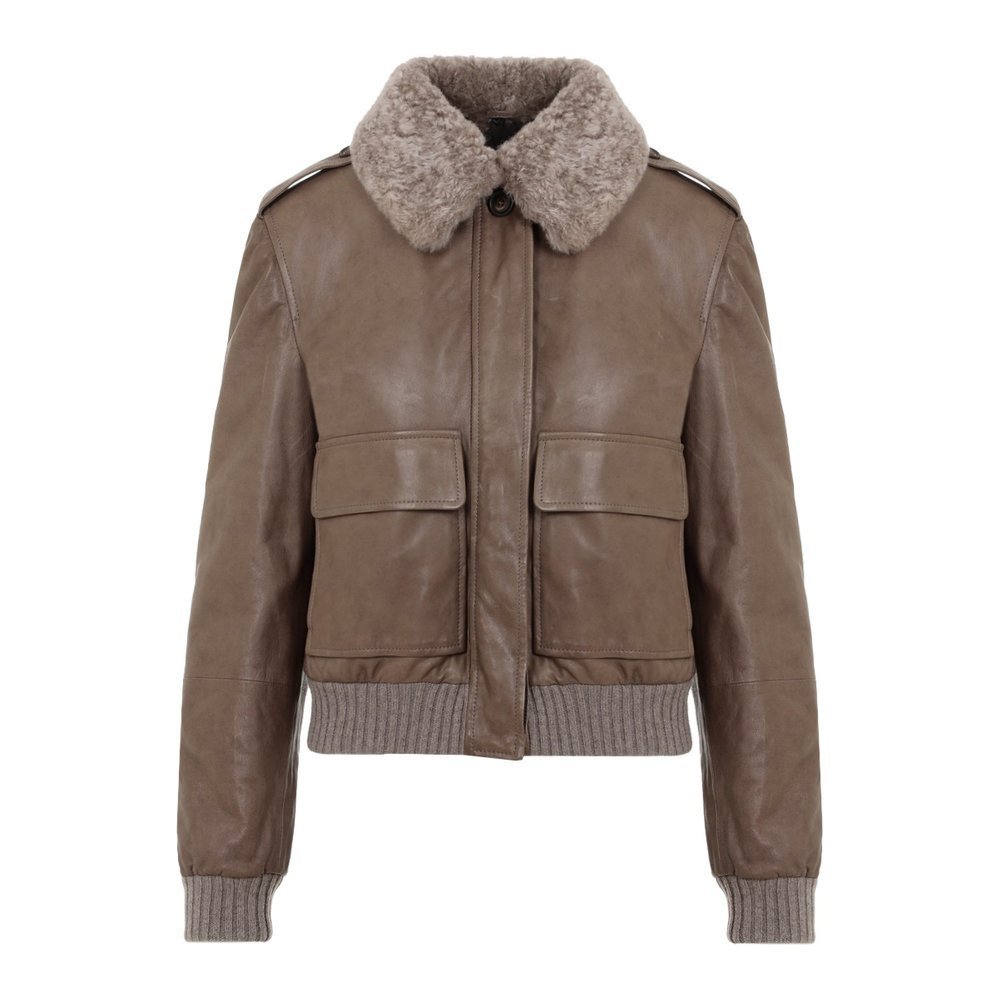 BRUNELLO CUCINELLI ロングスリーブボンバージャケット