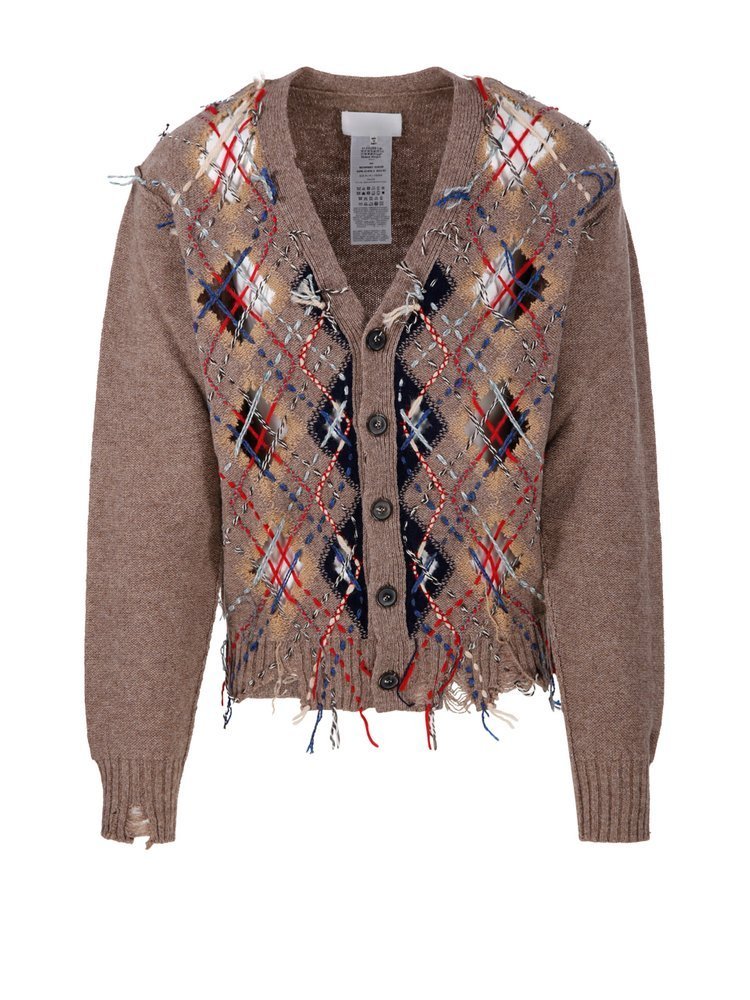 MAISON MARGIELA カットアウト ディテール ニット カーディガン