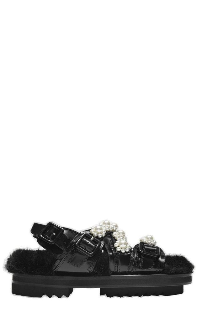 Simone Rocha ファー サンダル ストラップ