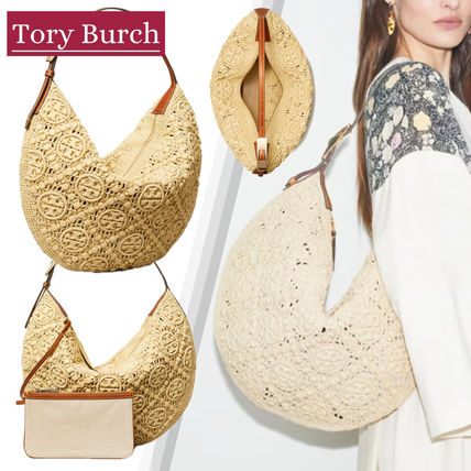 【トリーバーチ】EMERSON ラフィア素材 2WAY バスケットバッグ ラフィア Tory Burch(トリーバーチ) バッグ・カバン(レディース