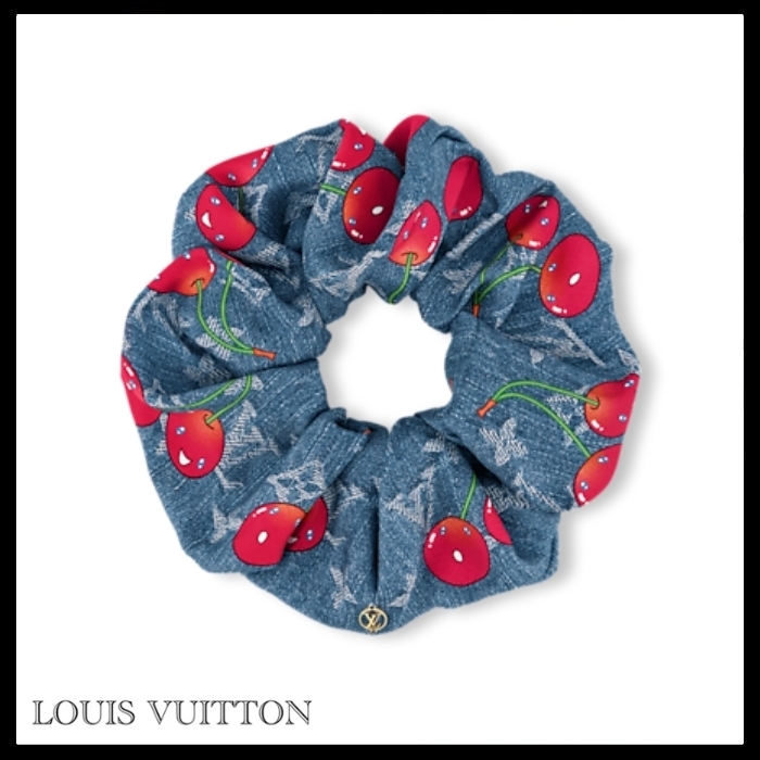 Louis Vuitton x 村上隆 国内買付 シュシュ・デニム・チェリー