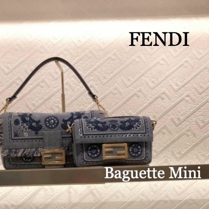 FENDI フェンディ バケット mini デニム 刺繍