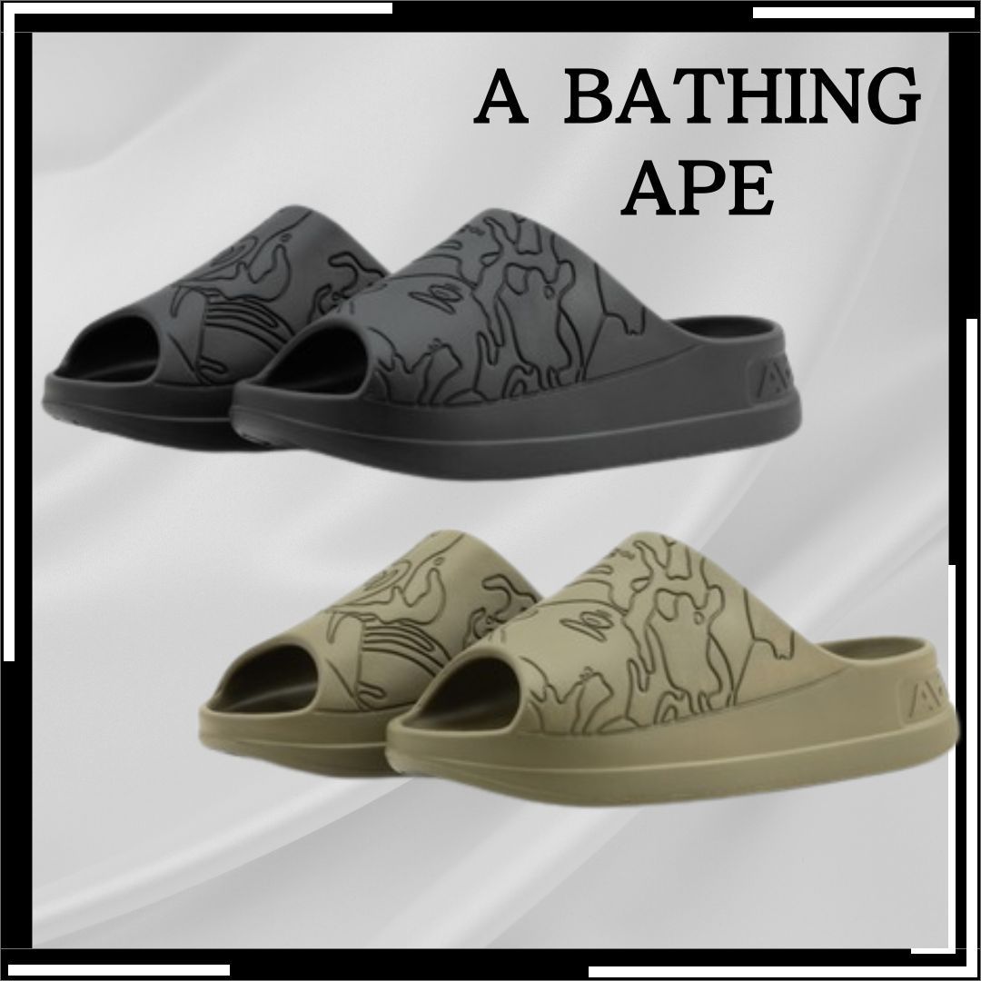 すぐ届く【AAPE】人気デザイン AAPE NOW SLIDE サンダル
