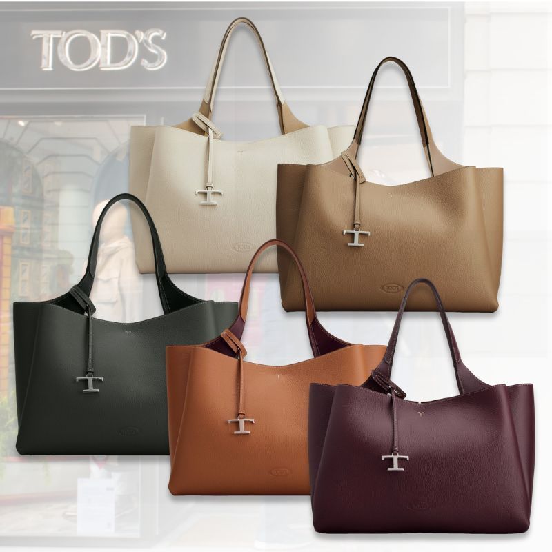【直営店保証付き】TOD'S T タイムレス ミディアム レザーバッグ