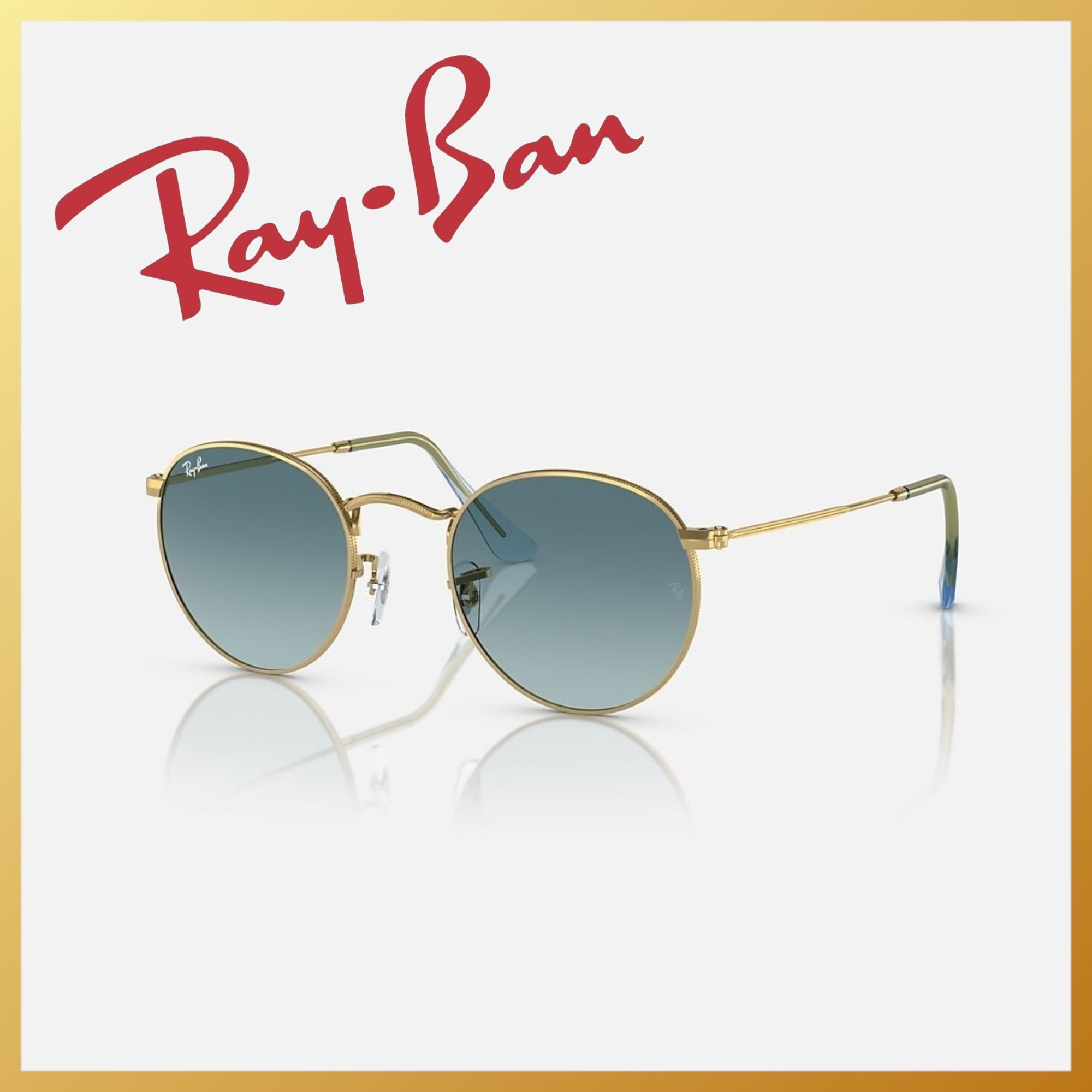 ● RAY-BAN ● サングラス Polished Gold / Blue Gradient 47mm
