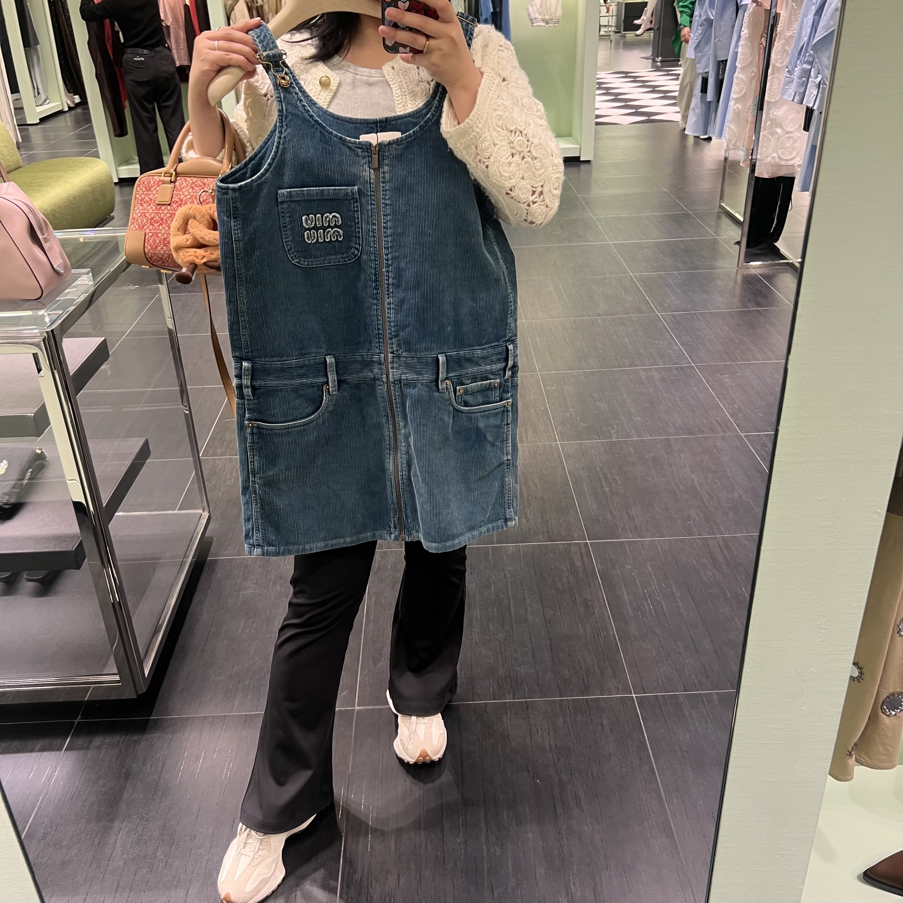 【MiuMiu】人気商品セール！ コーデュロイ デニム ミニワンピ