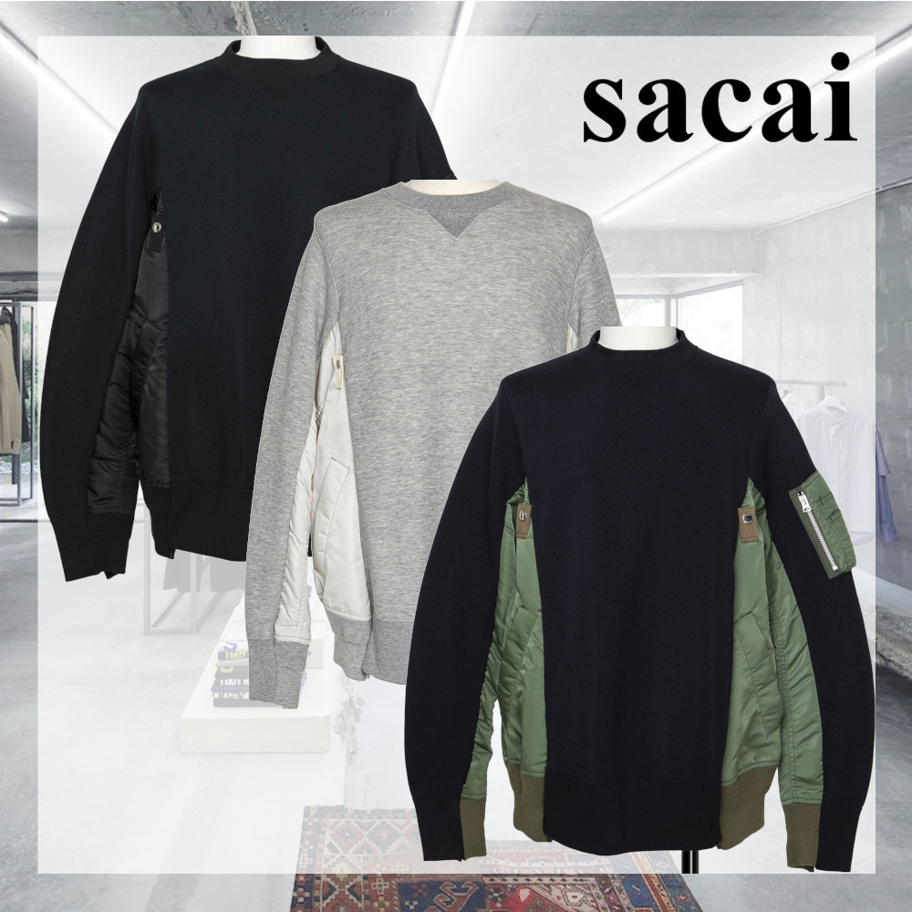 国内より1WEEK【sacai】Sponge Sweat x Nylon Twill Pullover