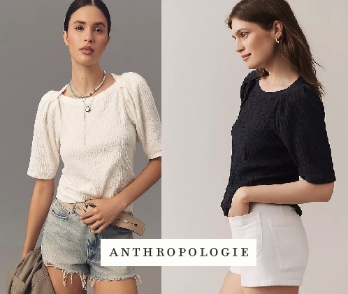 Anthropologie ロサンゼルス ディアナ エンベロープ半袖トップ