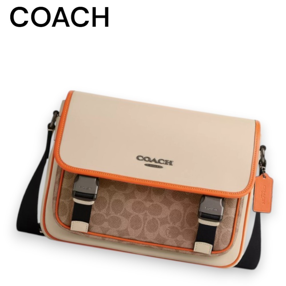 素敵な配色【Coach】カラーブロック レーサーメッセンジャー
